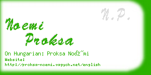 noemi proksa business card